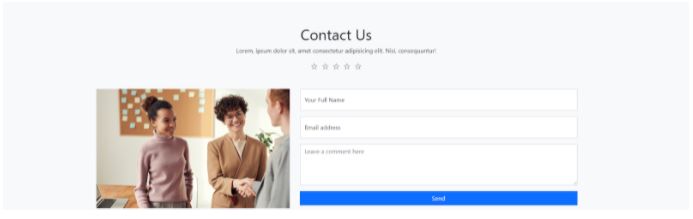 Contact Section of Bootstrap-5 website